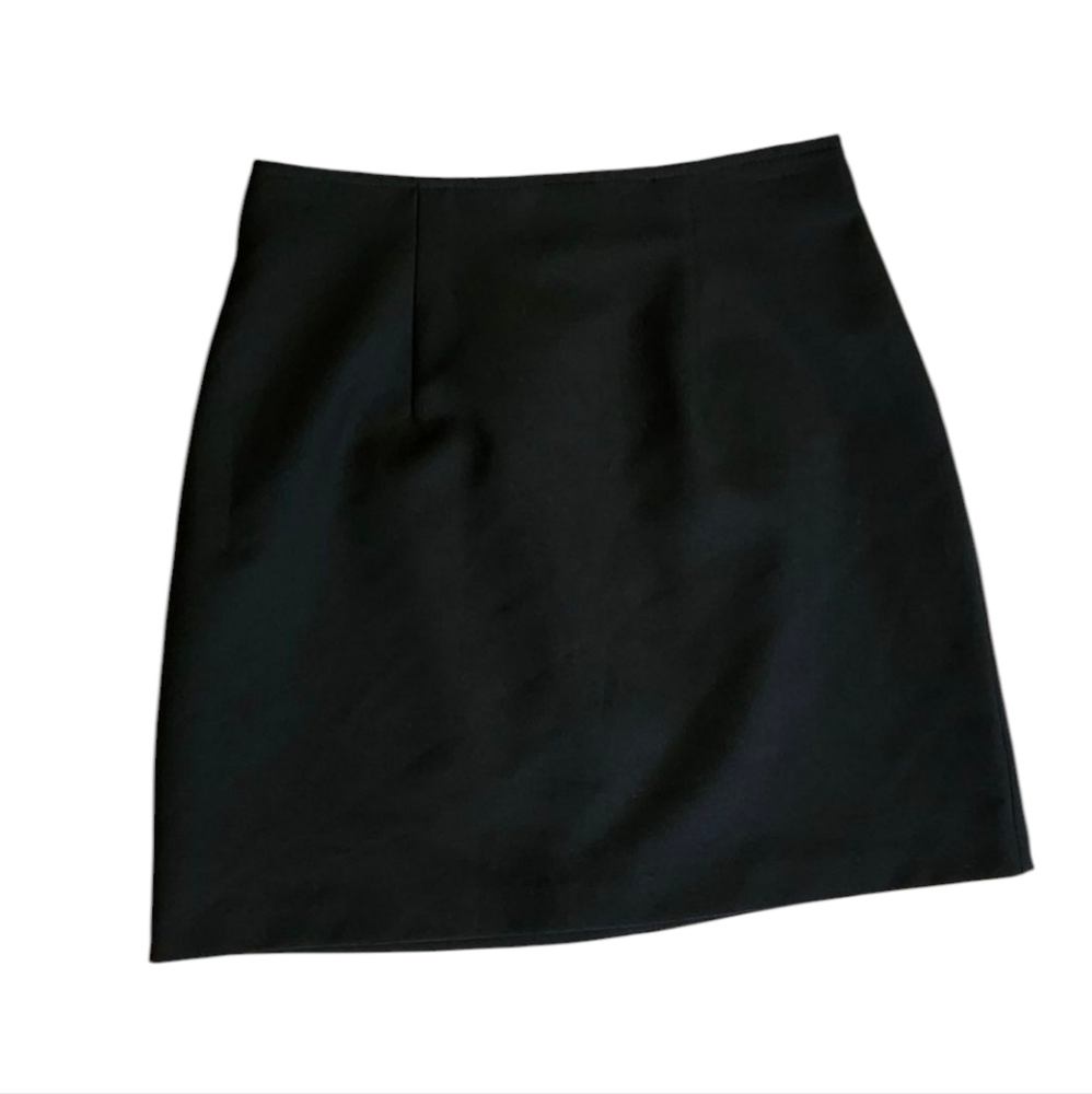 Vintage XOXO Black Mini Skirt Size‎ 9 90s Minimalist Office Siren Retro